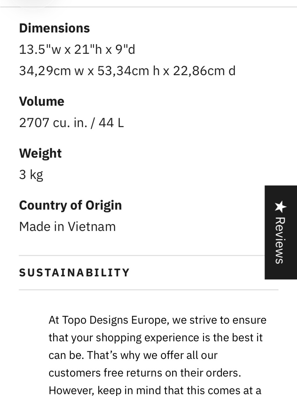 Topo Designs Apex weatherproof global backpack 30L - Picture 12 of 13